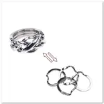 Bague casse tête 4 anneaux