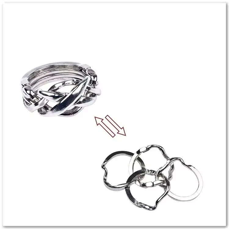 Bague casse tête 4 anneaux