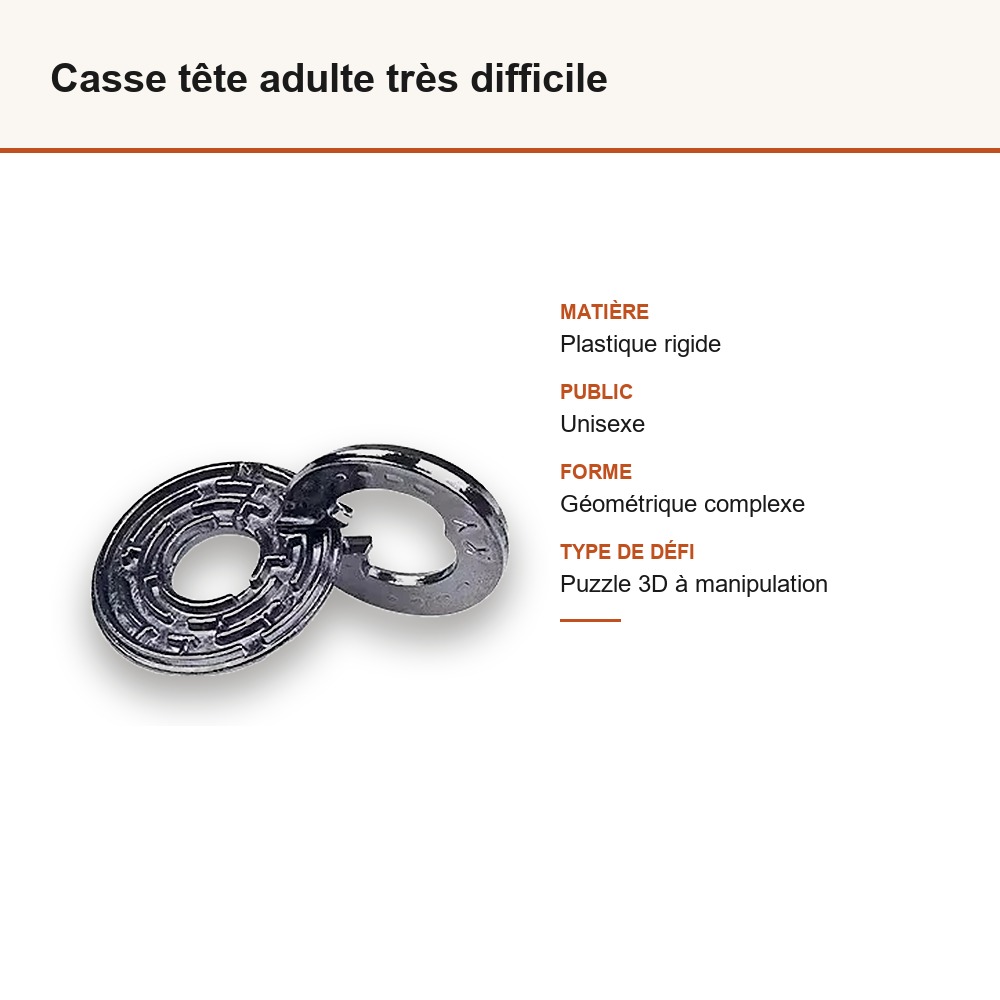 Casse tête adulte très difficile : matière, dimensions et âge conseillé
