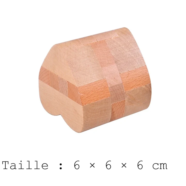 Casse tête coeur bois