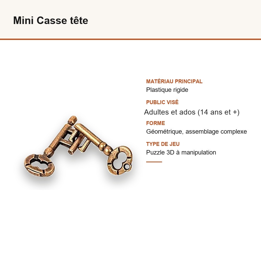 Mini Casse tête : matière, dimensions et âge conseillé